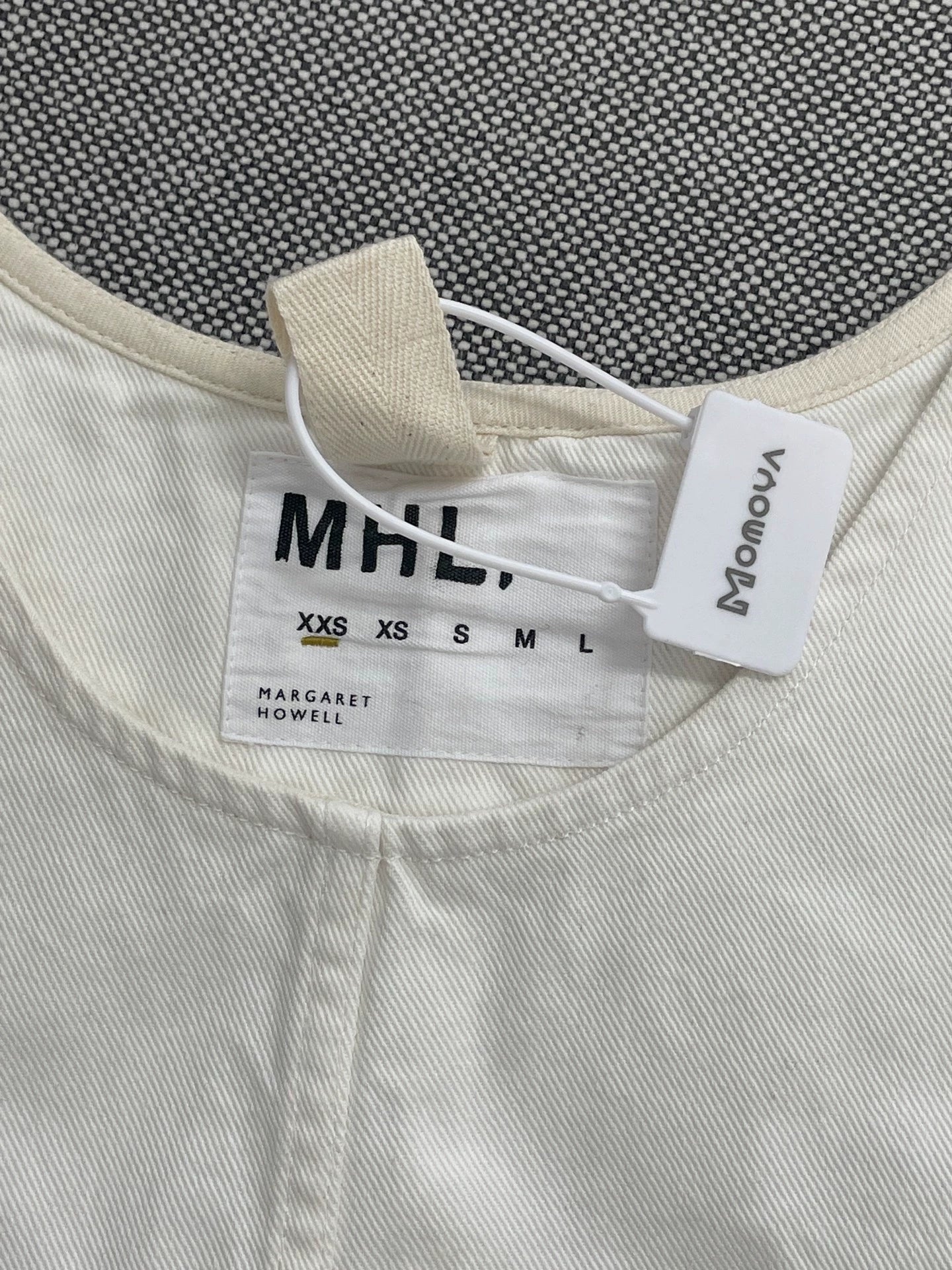 MHL Ivory Twill Patch-Pocket Pinafore Dress – photograph 4