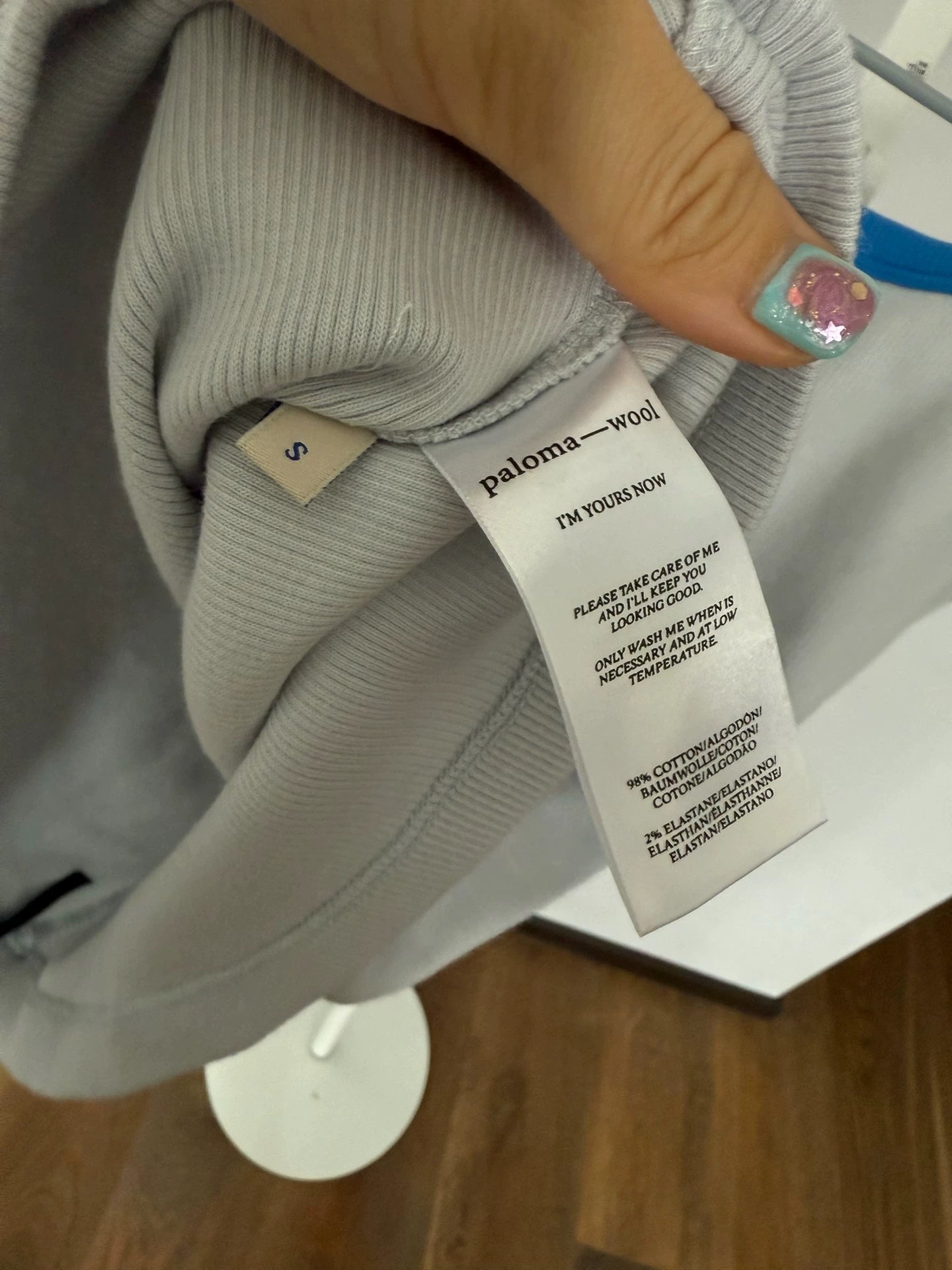 Paloma Wool White and Blue Trim Tank — product detail 5