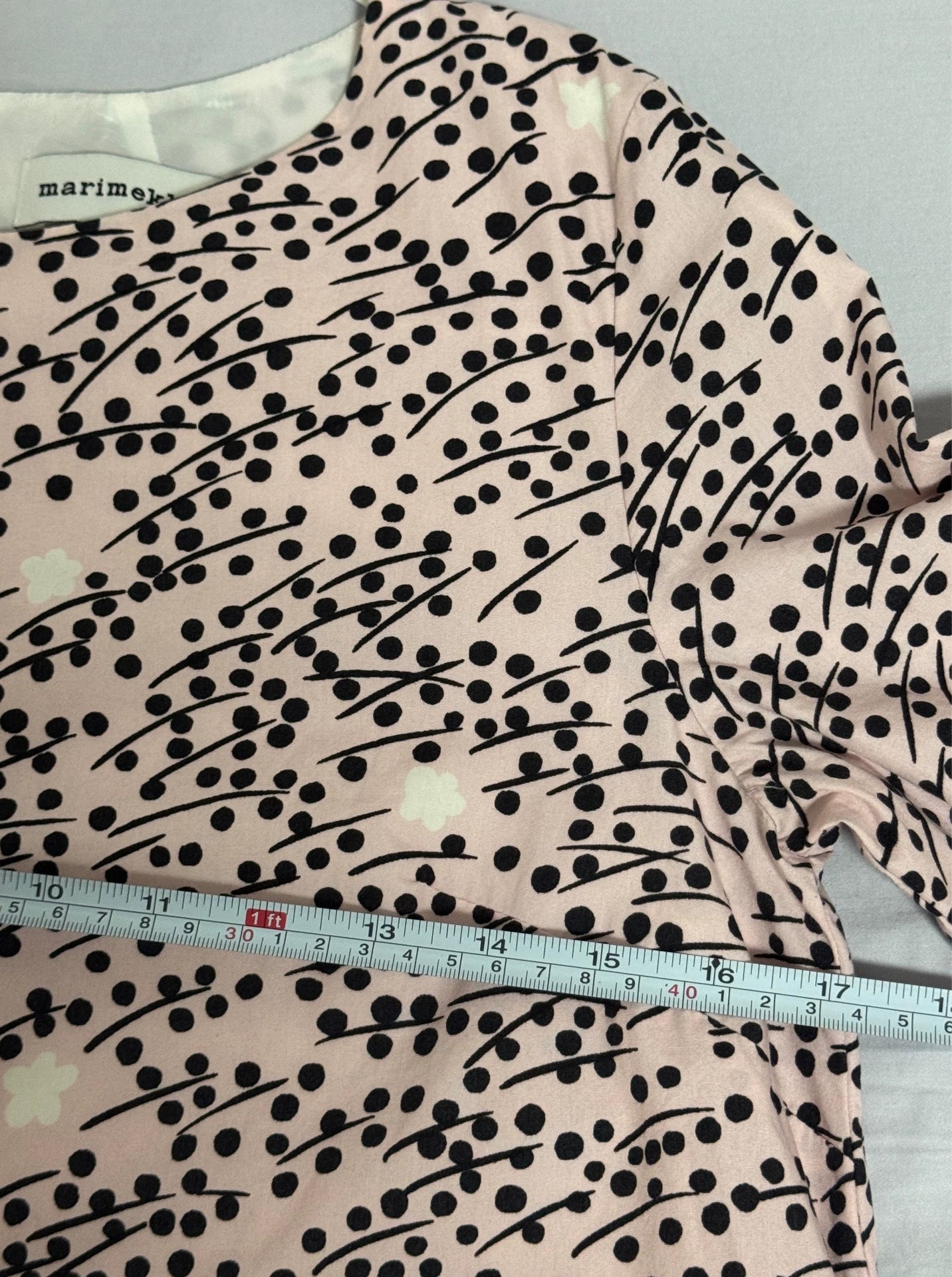 Marimekko Pink-and-Black Dot Dress – photograph 6