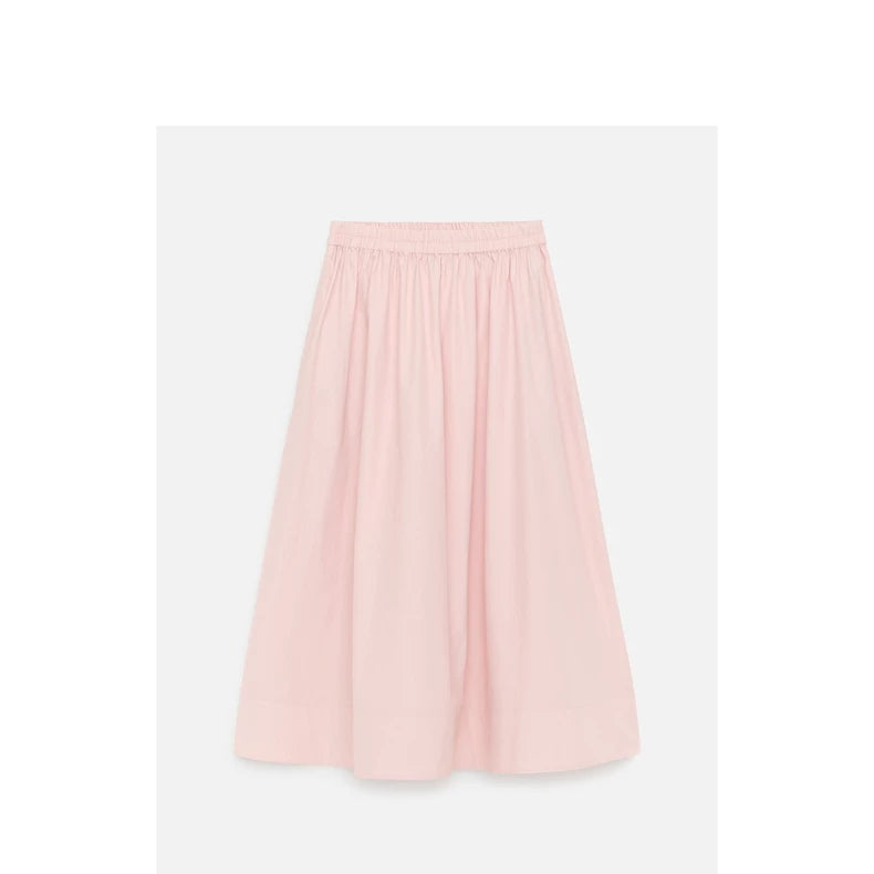 ARKET Pink Cotton Elastic-Waist Skirt