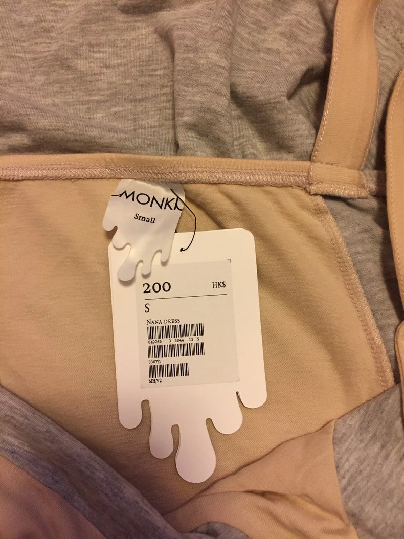 MONKI Contrast Bodice Strappy Skater Dress
