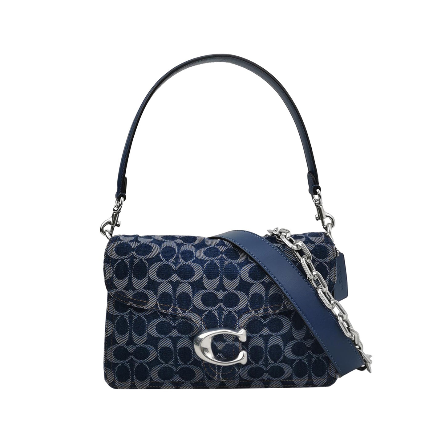 Coach Chain Tabby 26 Denim & Leather Shoulder Bag