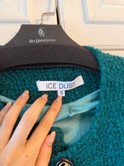 ICE DUST Peacock Green Tweed Jacket