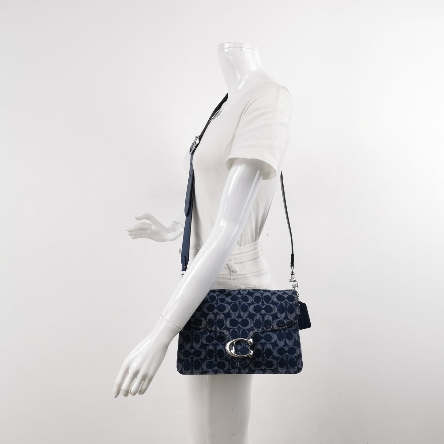 Coach Chain Tabby 26 Denim & Leather Shoulder Bag