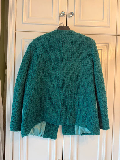 ICE DUST Peacock Green Tweed Jacket