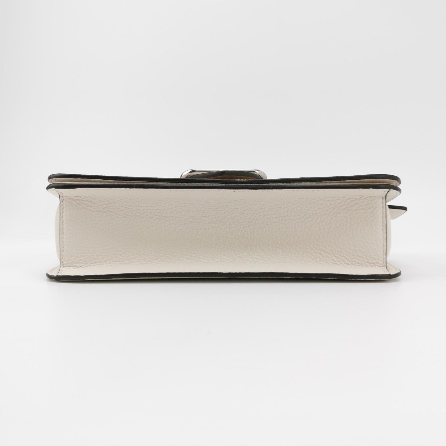 Coach Morgan Ivory Leather Shoulder Bag with Snake-Print Strap