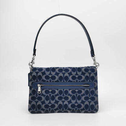 Coach Chain Tabby 26 Denim & Leather Shoulder Bag