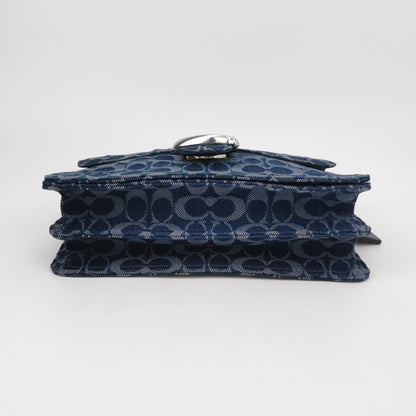Coach Chain Tabby 26 Denim & Leather Shoulder Bag