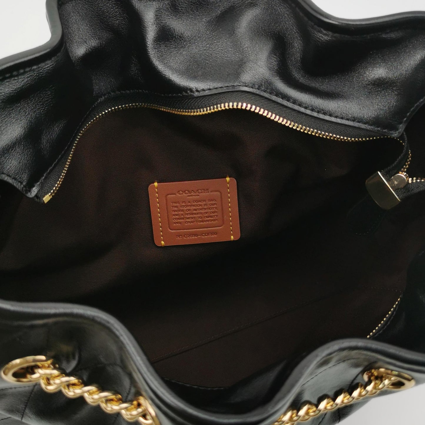 Coach Evelyn Quilted Leather Shoulder Bag — Black
