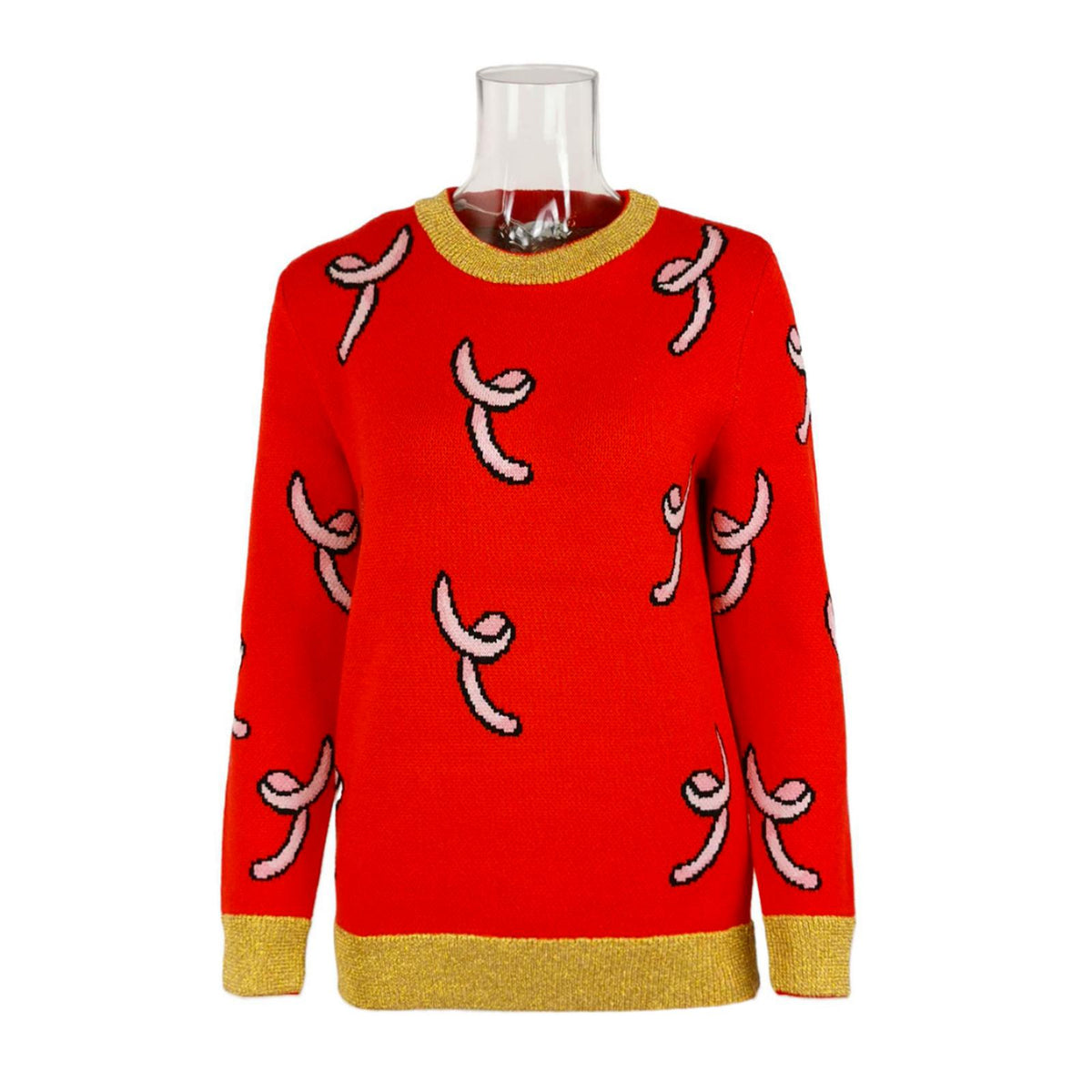 Ozlana scarlet graphic sweater — view 1