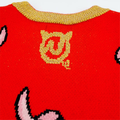 Ozlana scarlet graphic sweater — view 4