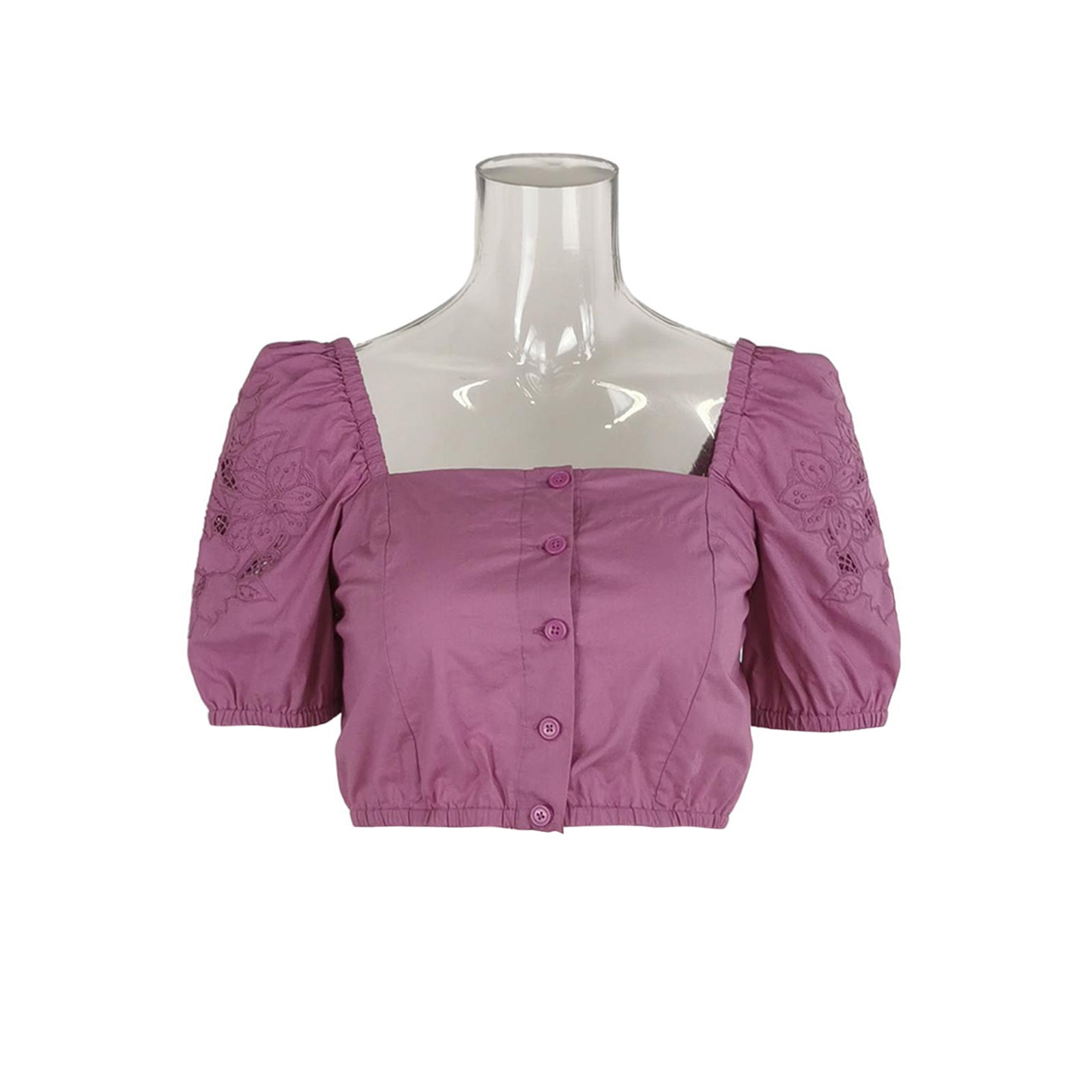 Pinko dusty plum cropped top — view 1