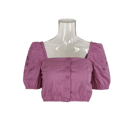 Pinko dusty plum cropped top — view 1