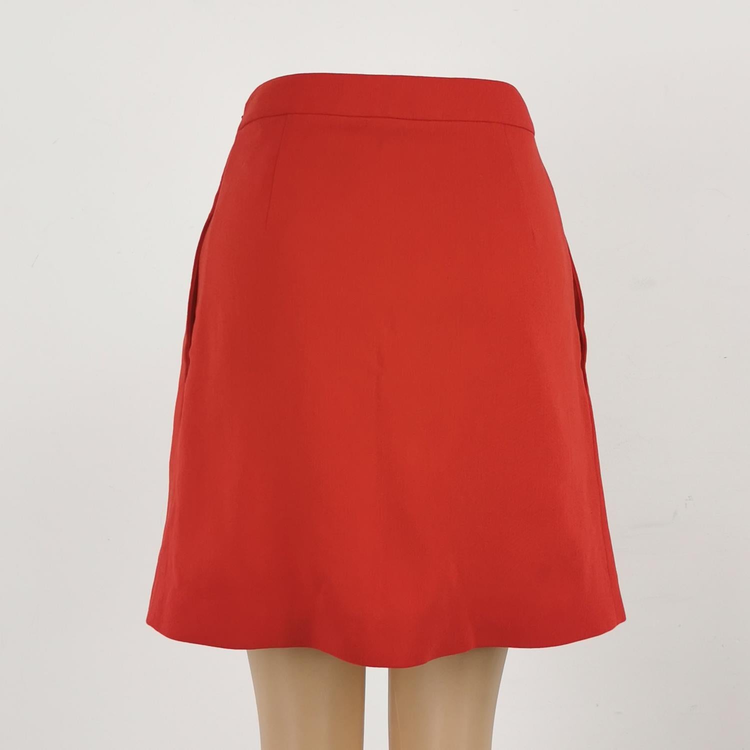 Moschino crimson pleated skirt — view 3