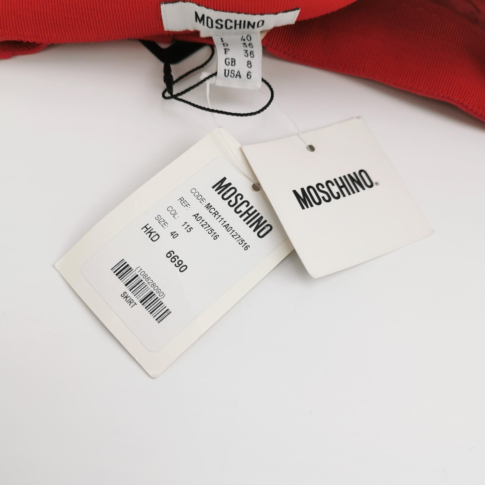 Moschino crimson pleated skirt — view 4
