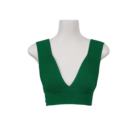 Pinko emerald cropped vest — view 1