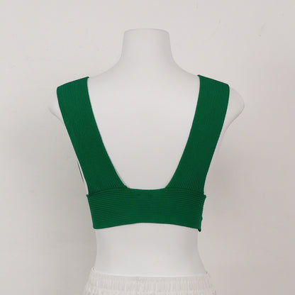 Pinko emerald cropped vest — view 2