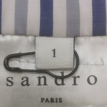 Sandro cocoa and ivory ruffle-trim skirt — detail view 4