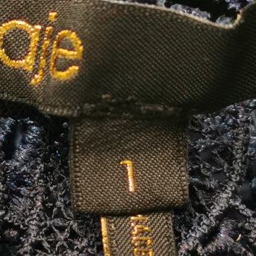 Maje ivory lace openwork dress — detail view 6