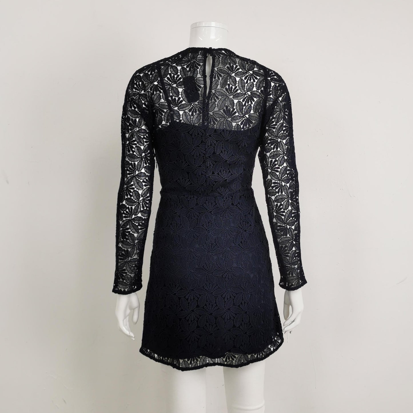Maje ivory lace openwork dress — view 2