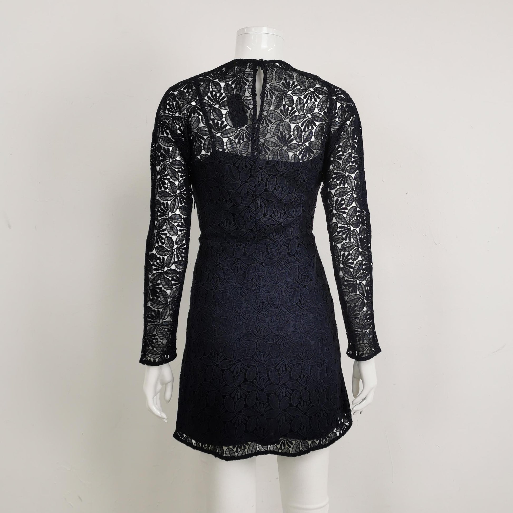 Maje ivory lace openwork dress — view 2