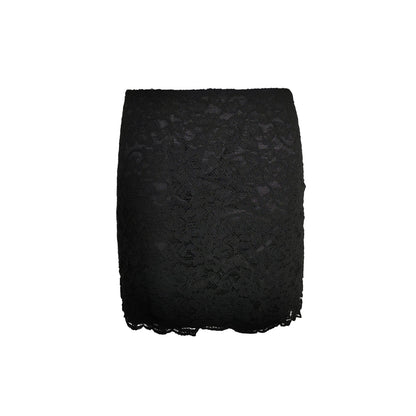 Diane von Furstenberg black lace mini skirt — view 1