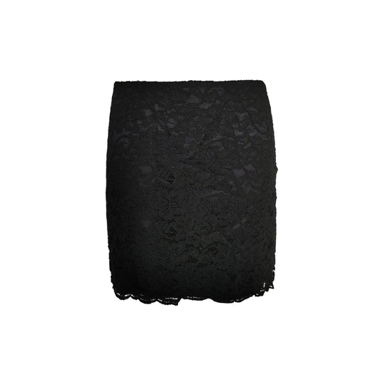 Diane von Furstenberg black lace mini skirt — view 1