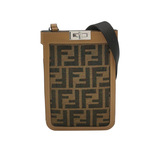 Fendi Peekaboo FF Monogram Mini Crossbody Bag