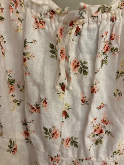 Reformation Floral Linen Midi Dress — Ivory