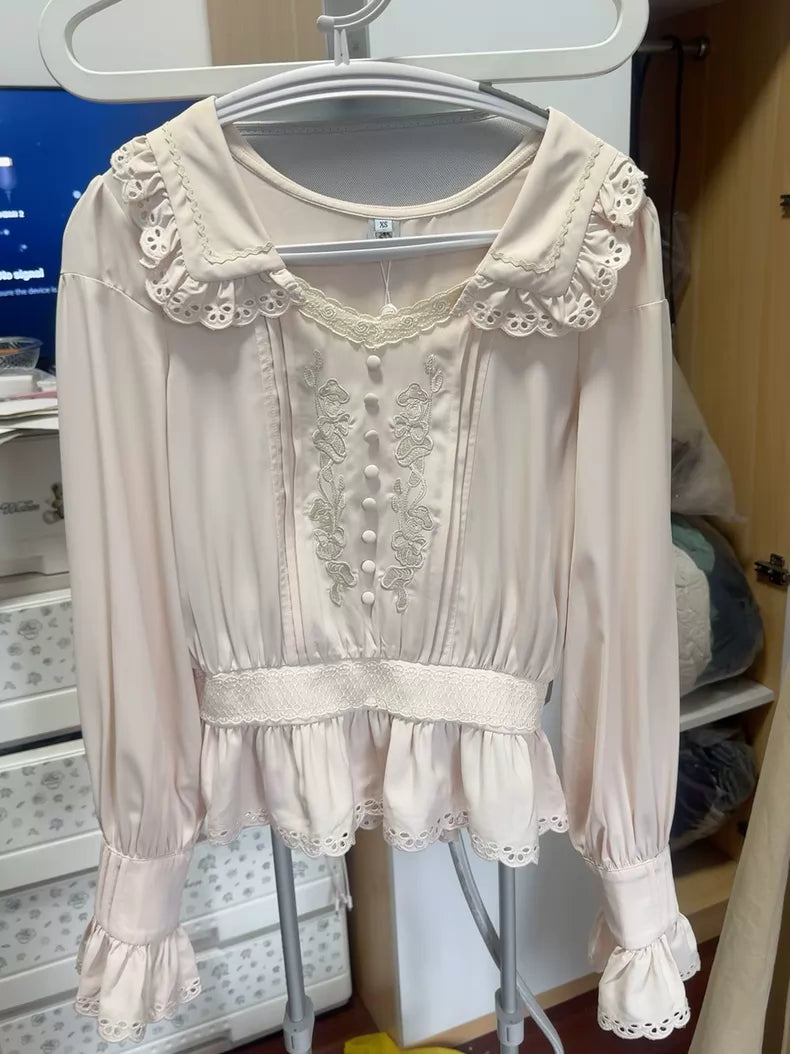 Ivory Embroidered Storybook Blouse