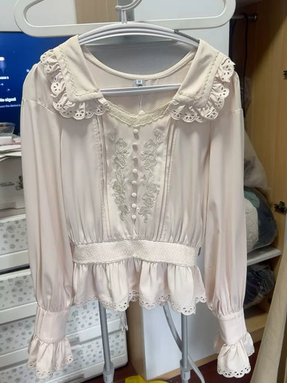 Ivory Embroidered Storybook Blouse