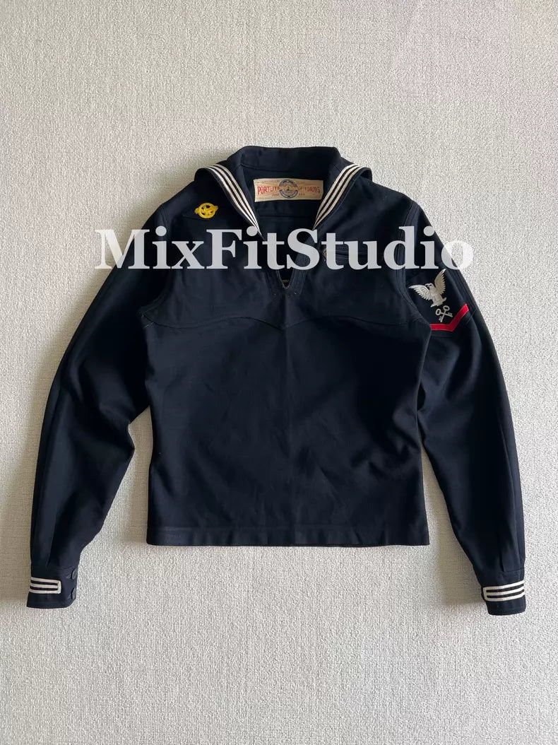 1950s Navy-Style Wool Sailor Top