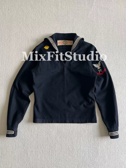 1950s Navy-Style Wool Sailor Top