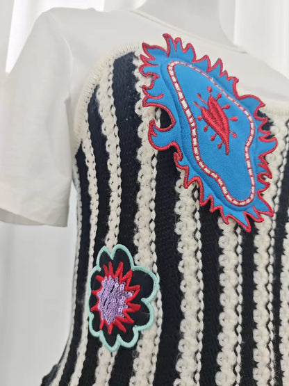 Pop-Art Corset Knit Tee