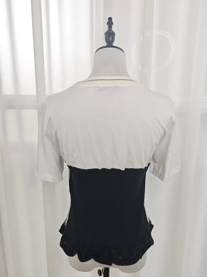 Pop-Art Corset Knit Tee