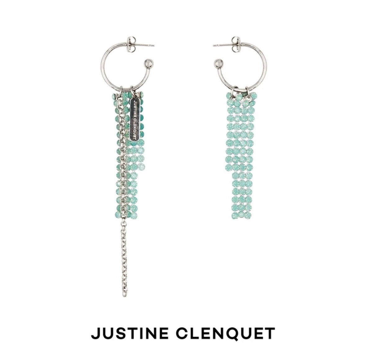 Justine Clenquet Sky-Blue Beaded Earrings — product detail 5