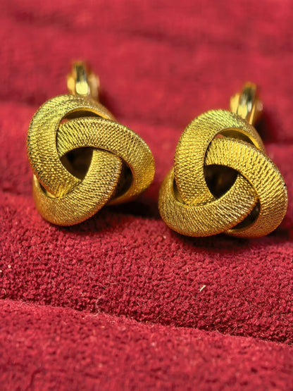 Monet Gold Knot Clip-On Earrings — product detail 5