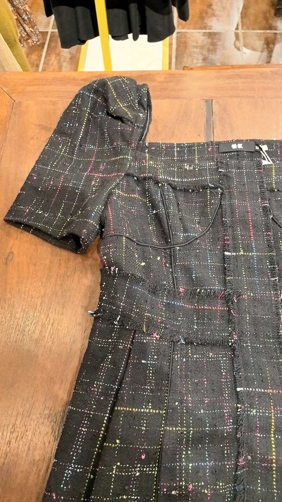 Yangqi charcoal dress texture