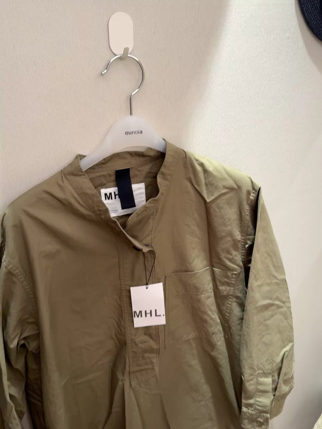 MHL Olive Washed-Cotton Shirt Dress – photograph 4