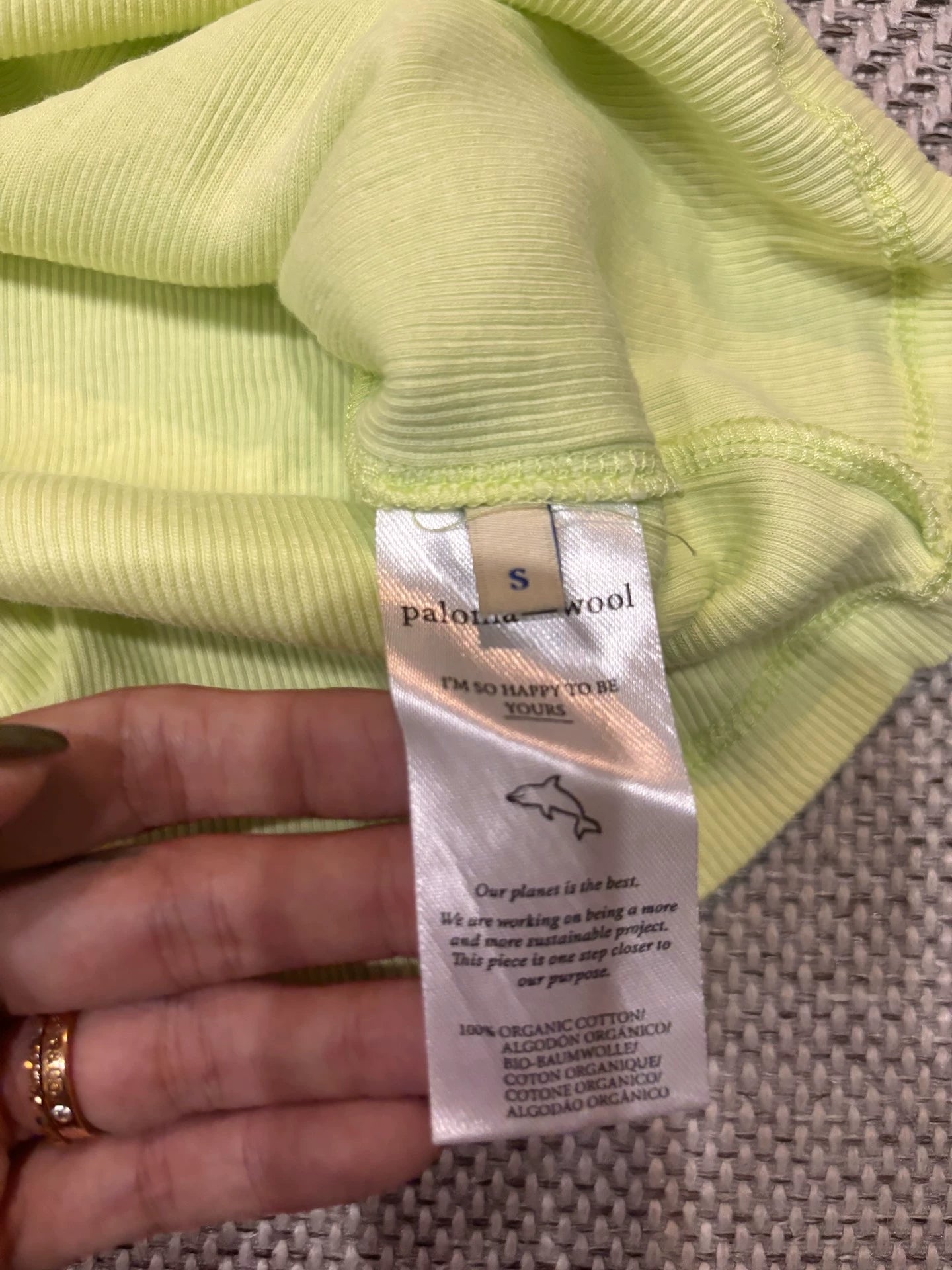 Paloma Wool Lime Fitted T-Shirt — product detail 5