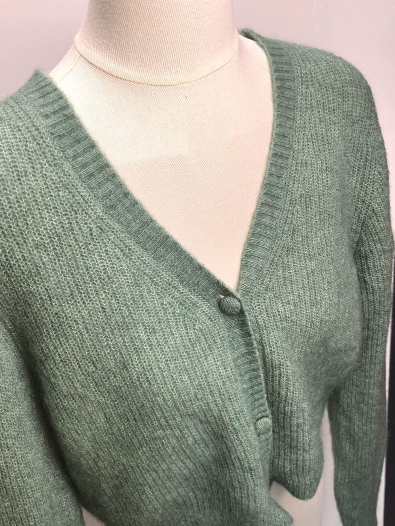 & Other Stories Sage Tie-Hem Cardigan