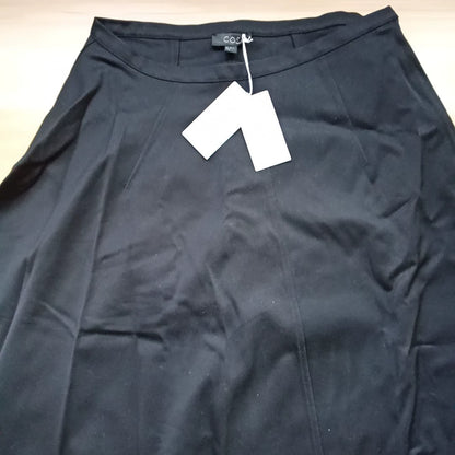 COS Black Asymmetric Cotton A-Line Skirt — product detail 8