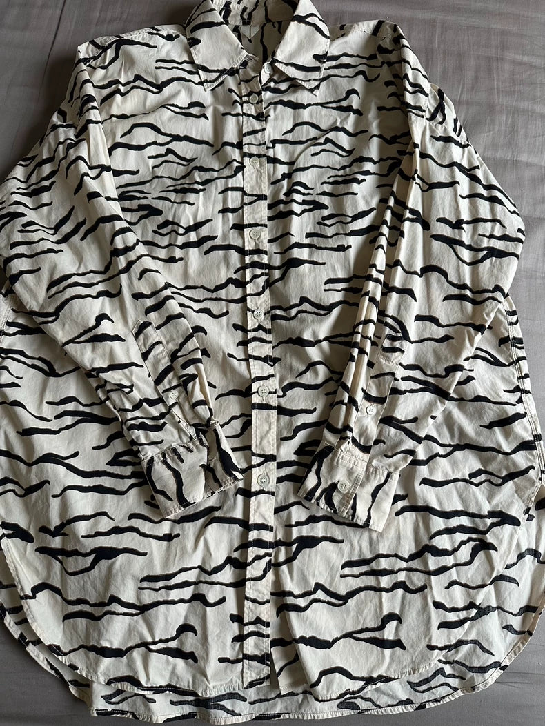 ARKET Zebra-Print Oversized Shirt