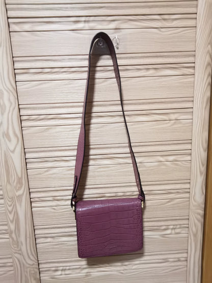 Marge Sherwood Burgundy Croc-Embossed Leather Shoulder Bag — original seller image 2