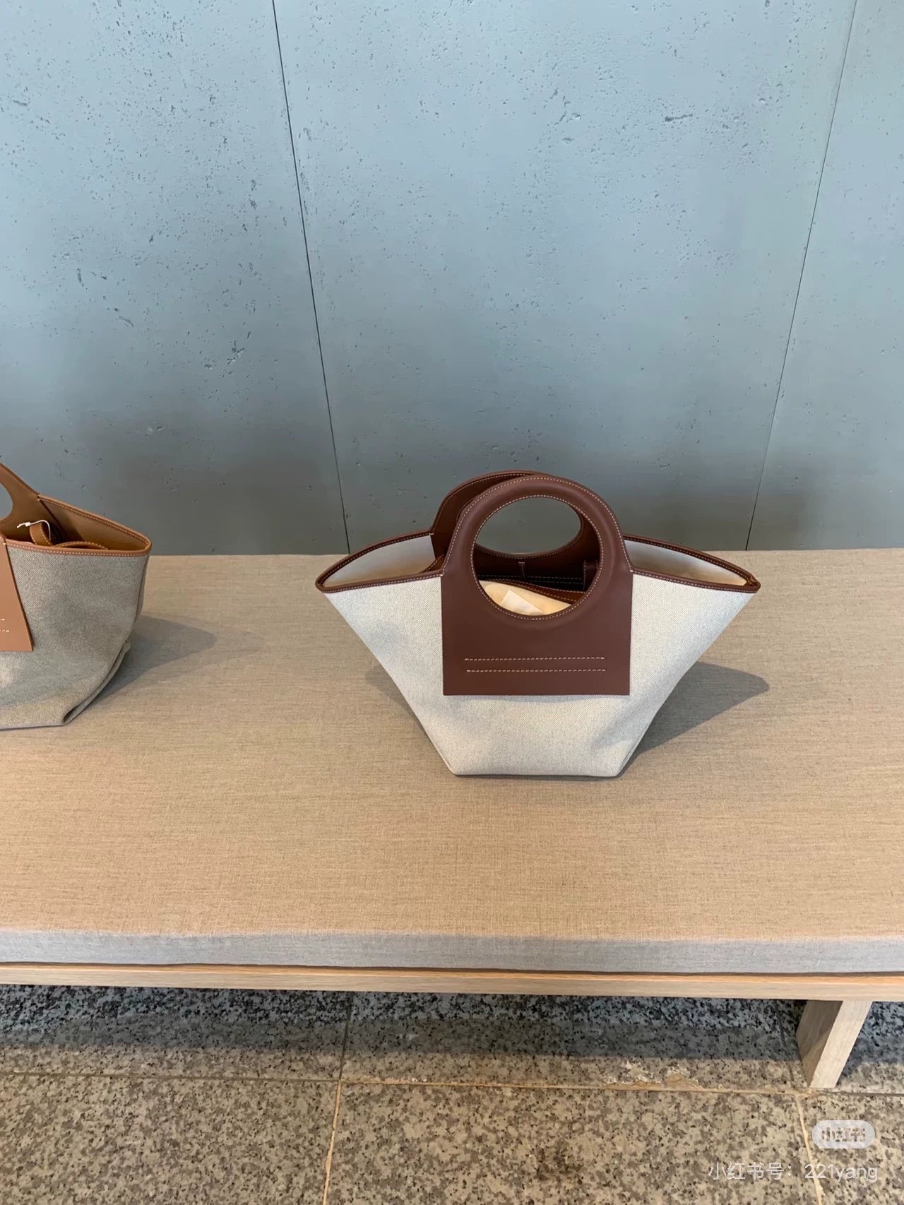 HEREU Cala Canvas and Leather Bag — product detail 3