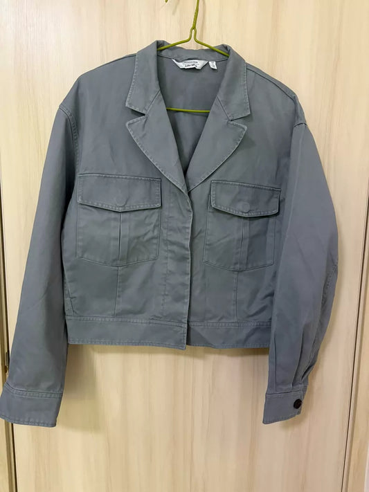 & Other Stories Grey Cotton Utility Jacket