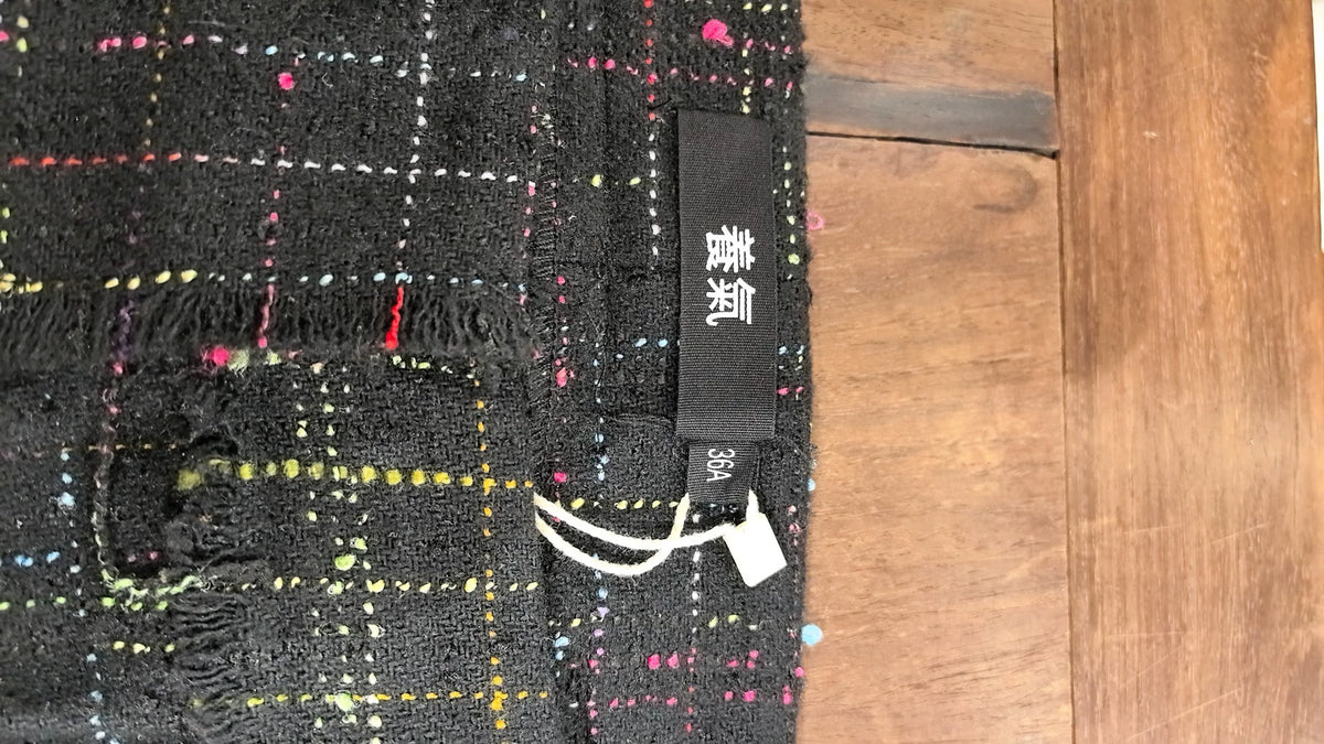 Yangqi charcoal dress detail