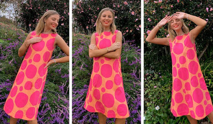 Uniqlo × Marimekko Pink-Orange Printed Dress — product detail 2