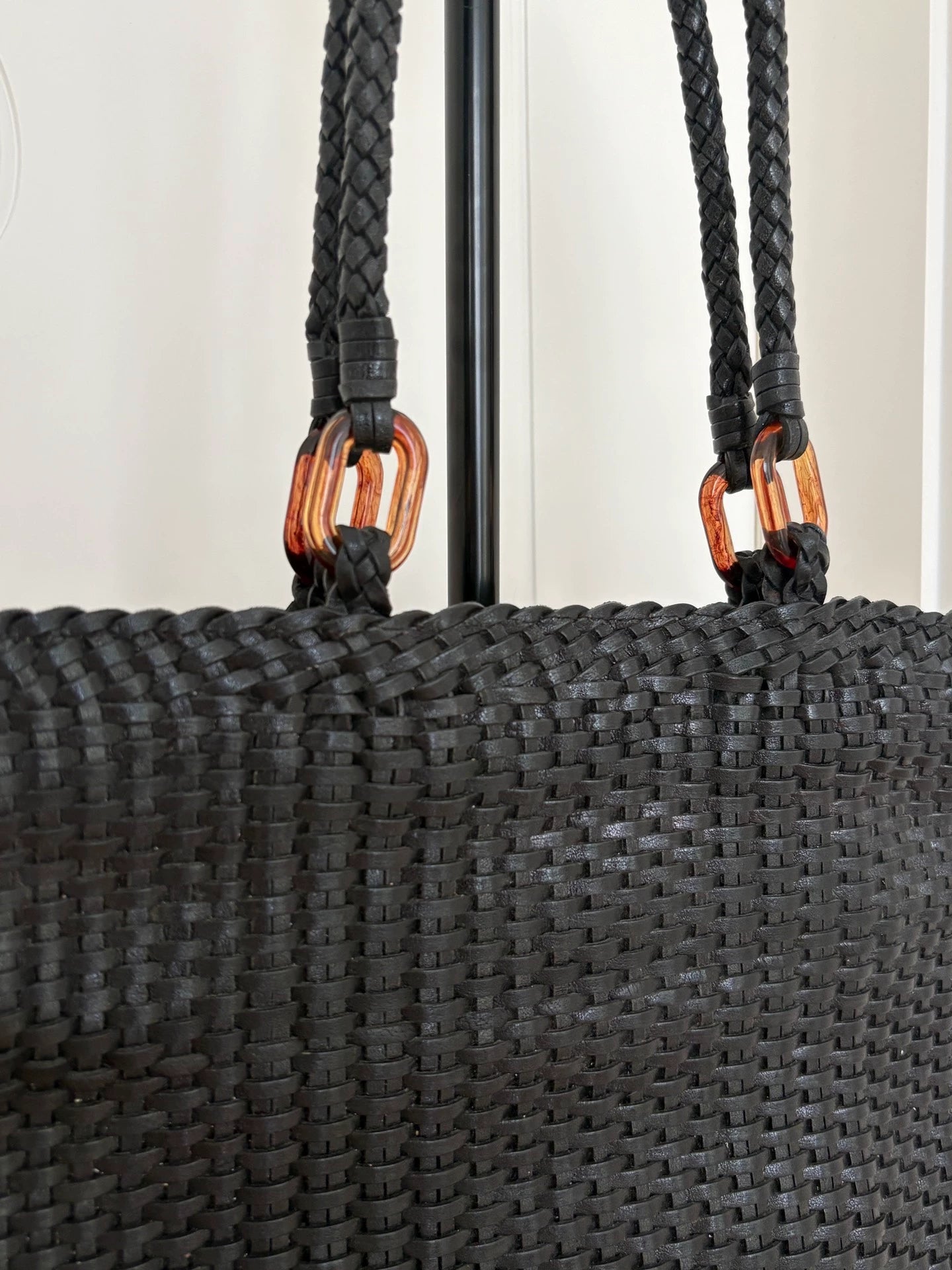 Japanese Vintage Woven Leather Shoulder Bag — original seller image 3