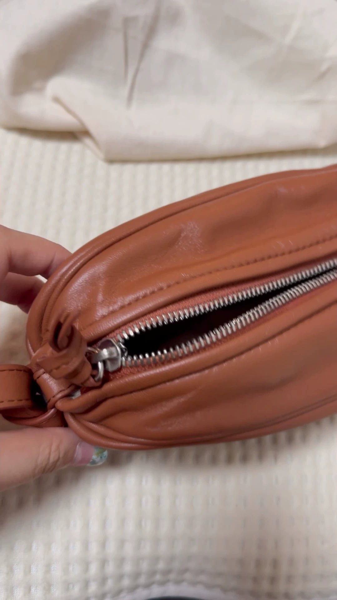 HEREU Boya Red-Brown Mini Long Bag — front view